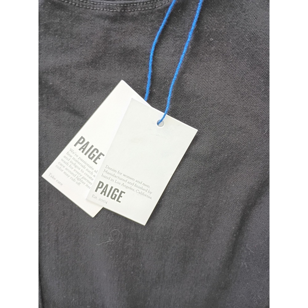 NWT PAIGE Skyline Skinny Jeans 30x31 Black Ink Transcend Denim USA $229 - Picture 4 of 16